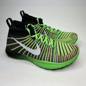 Nike Free Training Flyknit Midtop Men's 13 Watermelon Green Pink Running Shoes